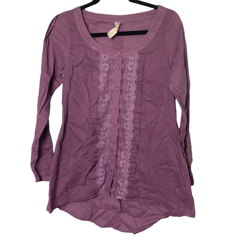 Free People Purple Lace Tunic